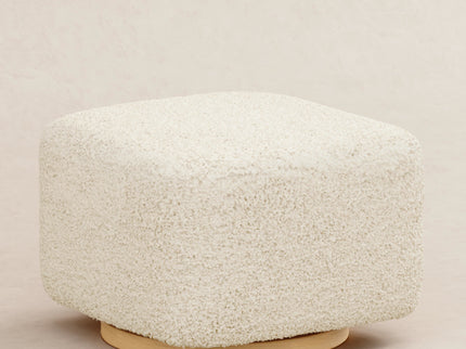 M26385ATLB,Babyletto,Kiwi Gliding Ottoman in Almond Teddy Loop w/ Light Wood Base
