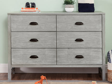M13516CTG,DaVinci,Fairway 6-Drawer Double Dresser in Cottage Grey