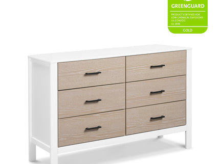 F23226WCWD,Carter's,Radley 6-Drawer Dresser in White & Coastwood