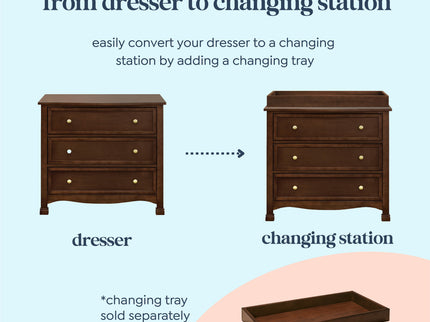 M5523Q,DaVinci,Kalani 3-Drawer Dresser in Espresso Finish