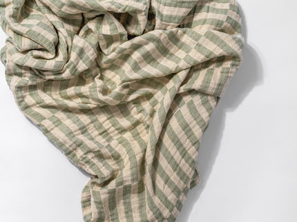 T30535,Babyletto,Moss Stripe Muslin Crib Sheet in GOTS Certified Organic Cotton