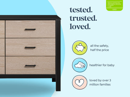 F23226ECWD,Carter's,Radley 6-Drawer Dresser in Ebony & Coastwood