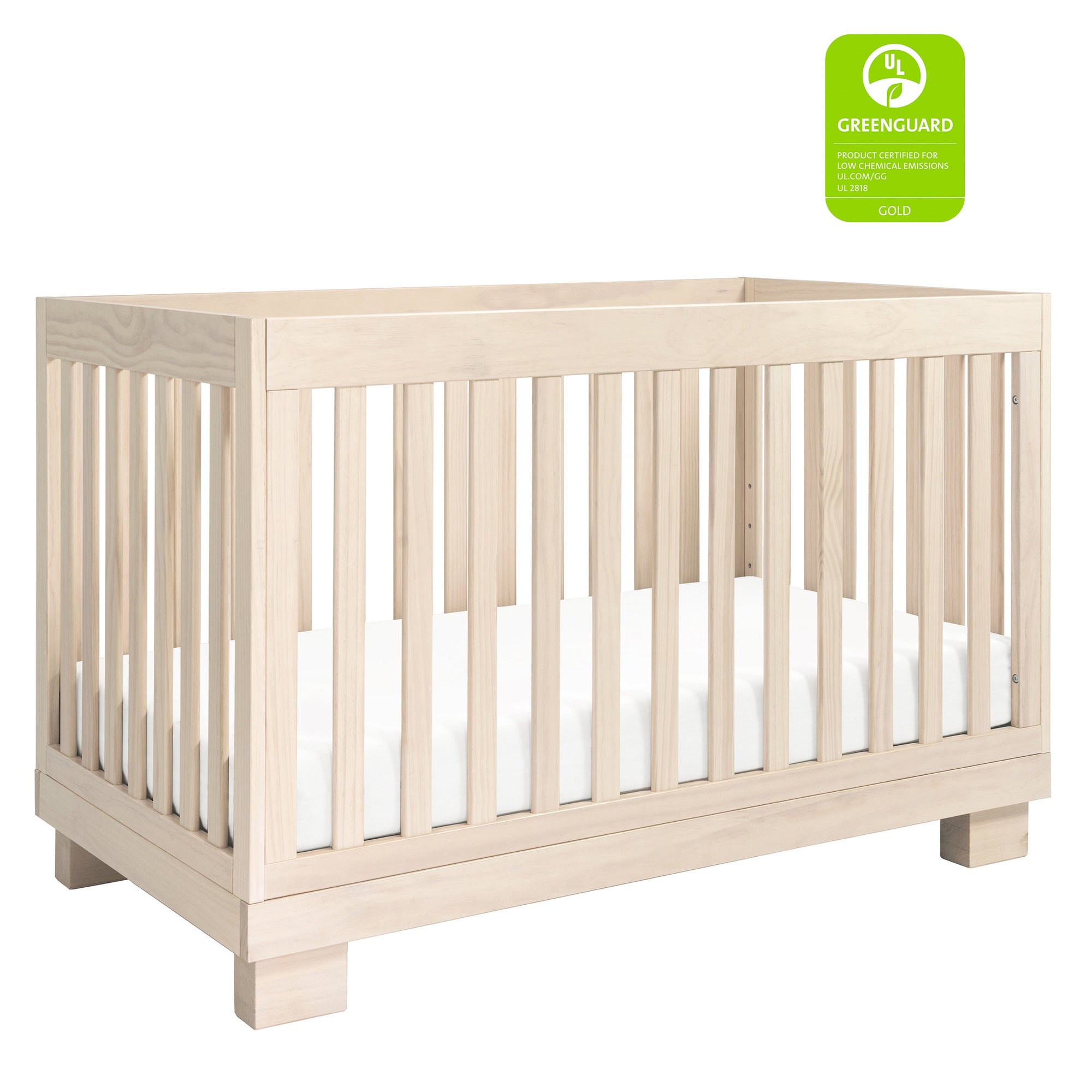 M6701NX,Babyletto,Modo 3-in-1 Convertible Crib w/Toddler Bed Conversion Kit in Washed Natural