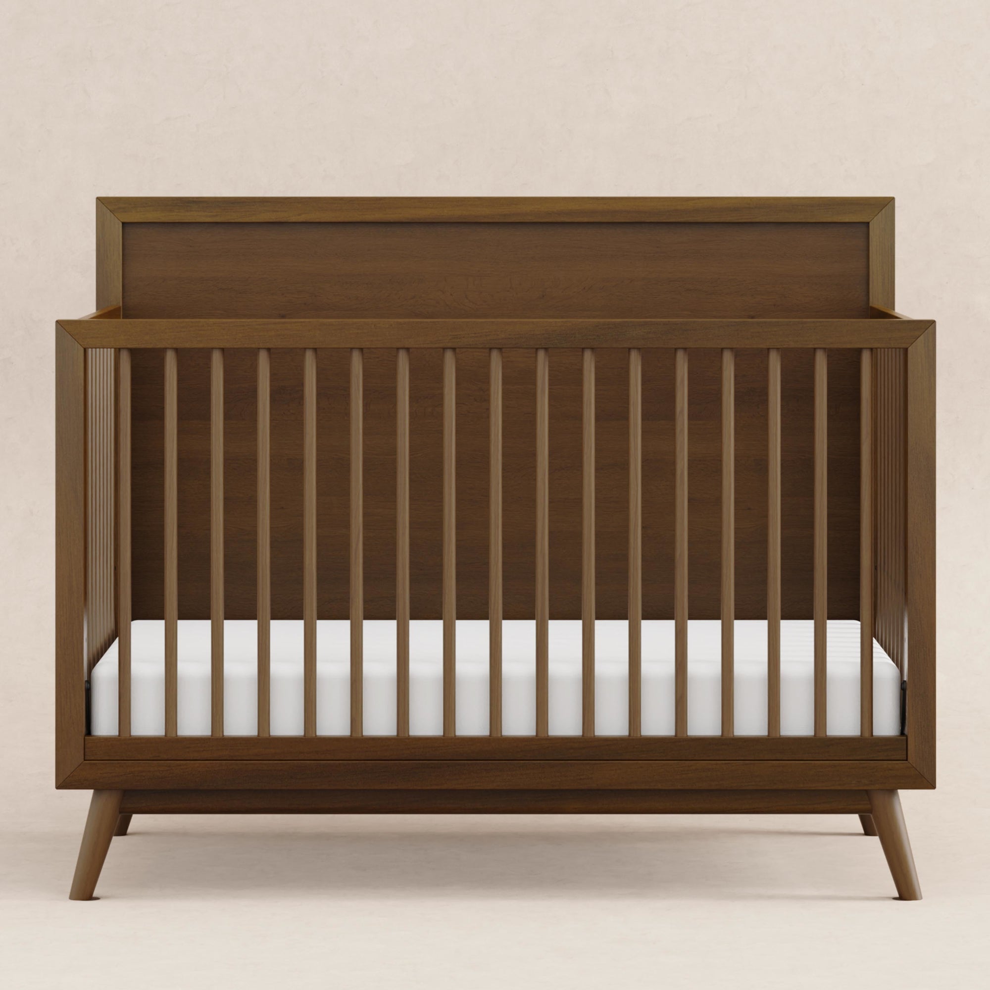 M15901NL,Babyletto,Palma Mid-Century 4-in-1 Convertible Crib w/Toddler Bed Conversion in Natural Walnut
