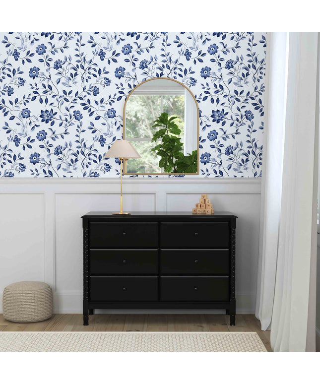 M7326E,DaVinci,Jenny Lind Spindle 6-Drawer Dresser in Ebony