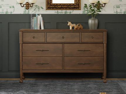 M31416NL,Namesake,Alouette 7-Drawer Assembled Dresser in Natural Walnut