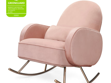 NW17087BPV,Nursery Works,Compass Rocker in Blush Velvet with Rose Gold Legs