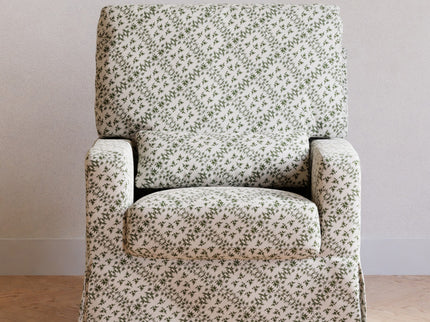M21787GLT,Namesake,Sarah Flint x Namesake Crawford Swivel Glider in Green Lattice Performance Eco-Weave