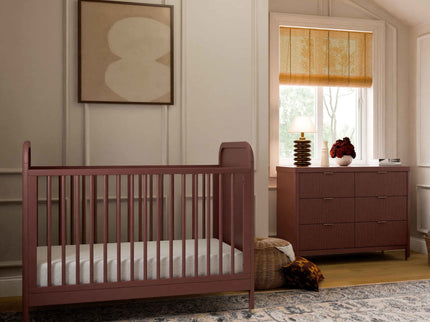 M26742CR,Namesake,Brimsley Tambour 3-in-1 Convertible Crib in Crimson