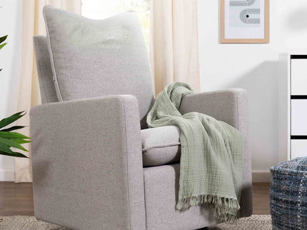 M20987PGEW,Babyletto,Cali Pillowback Swivel Glider in Performance Grey Eco-Weave