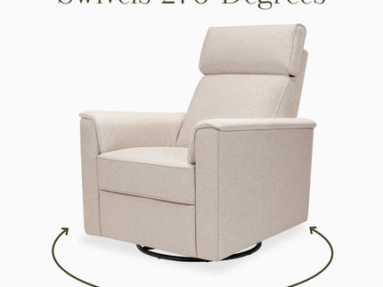 M17182PBEW,Namesake,Willa Pro Power Glider Recliner w/ Power Lumbar in Performance Beach Eco-Weave