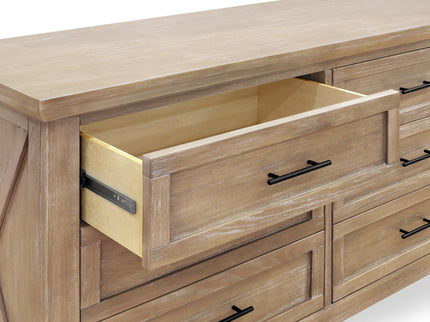 B14516DF,Monogram by Namesake,Emory Farmhouse 6-Drawer Dresser in Driftwood