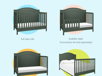 M12801FRGR,DaVinci,Charlie 4-in-1 Convertible Crib in Forest Green