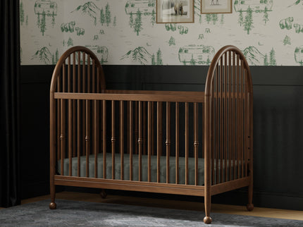 M31401NL,Namesake,Alouette 3-in-1 Convertible Spindle Crib in Natural Walnut