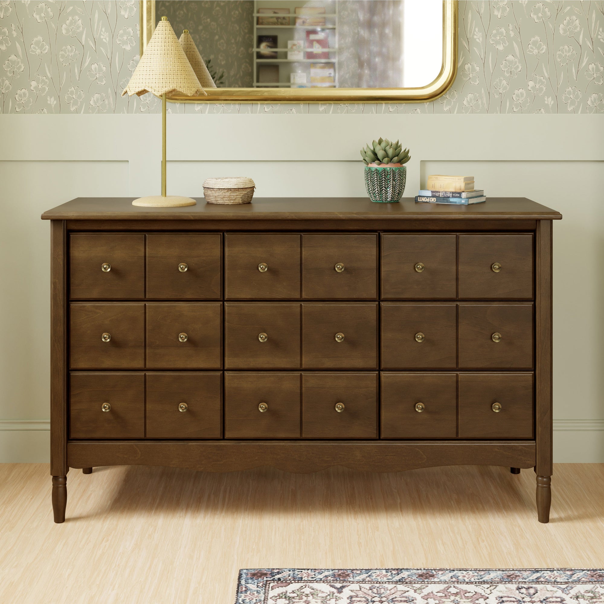 M7128NL,Namesake,Liberty 9-Drawer Assembled Dresser in Natural Walnut