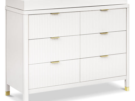 M26716RW,Namesake,Brimsley Tambour 6-Drawer Assembled Dresser in Warm White