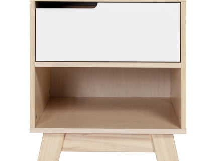M4260NXW,Babyletto,Hudson Nightstand with USB Port in Washed Natural / White