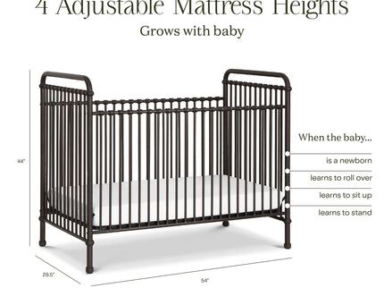 B15501UR,Namesake,Abigail 3-in-1 Convertible Crib in Vintage Iron