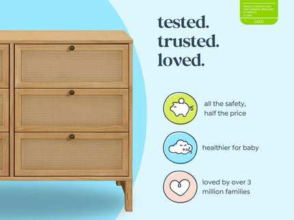 M24926HY,DaVinci,Margot 6-Drawer Dresser in Honey