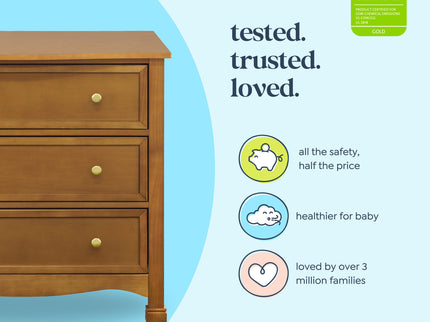 M5523CT,DaVinci,Kalani 3-Drawer Dresser in Chestnut Finish