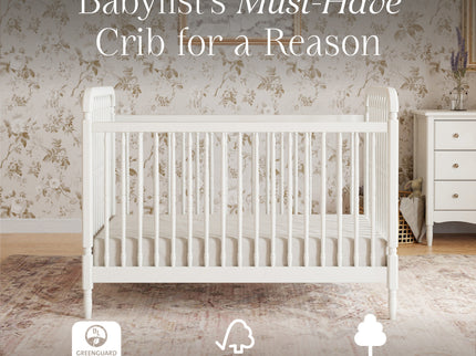 M7101RW,Namesake,Liberty 3-in-1 Convertible Spindle Crib w/Toddler Bed Conversion Kit in Warm White