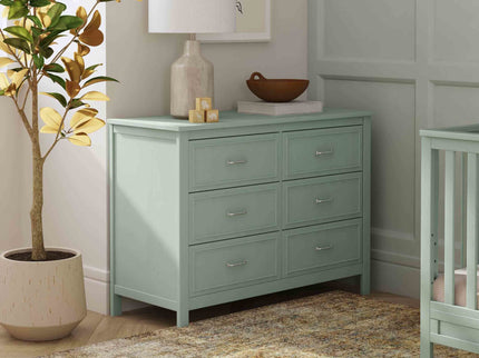 M12826LS,DaVinci,Charlie 6-Drawer Double Dresser in Light Sage