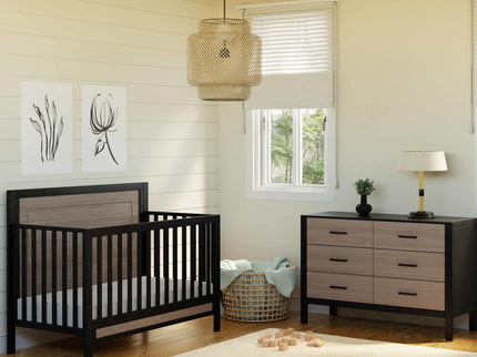 F23201ECWD,Carter's,Radley 4-in-1 Convertible Crib in Ebony & Coastwood