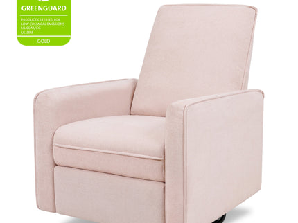 M19387PBPEW,DaVinci,Penny Swivel Recliner in Performance Pale Blush Pink Eco-Weave