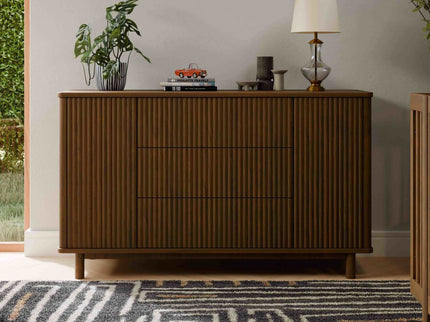 M29816NL,Babyletto,Pogo Tambour Assembled Dresser in Natural Walnut