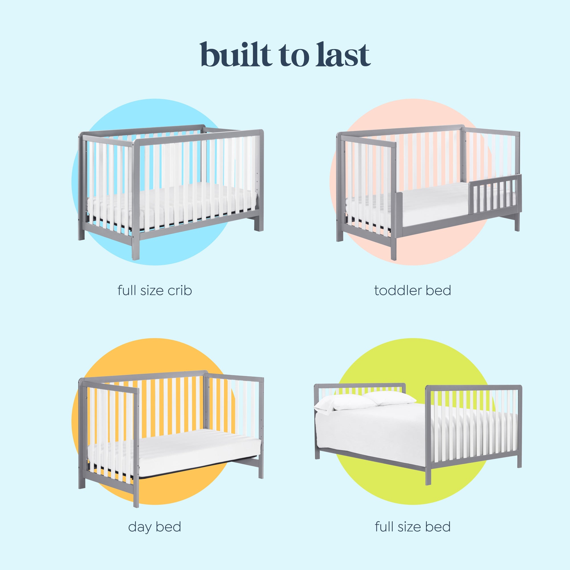 F11901GW,Carter's,Colby 4-in-1 Low-profile Convertible Crib in Grey and White