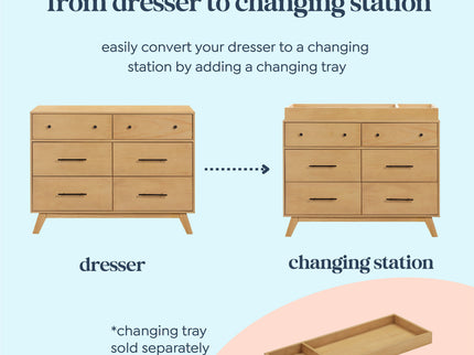 M22526HY,DaVinci,Otto 6-Drawer Dresser in Honey