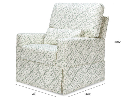 M21787GLT,Namesake,Sarah Flint x Namesake Crawford Swivel Glider in Green Lattice Performance Eco-Weave