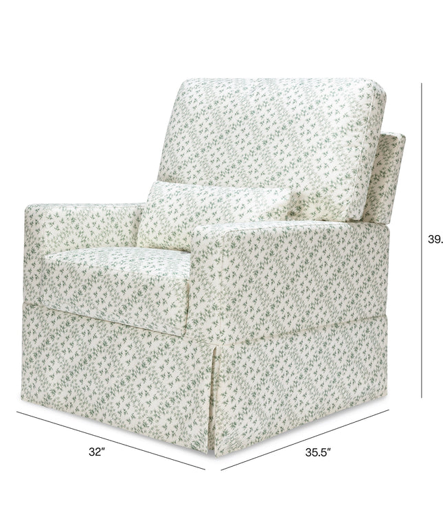 M21787GLT,Namesake,Sarah Flint x Namesake Crawford Swivel Glider in Green Lattice Performance Eco-Weave