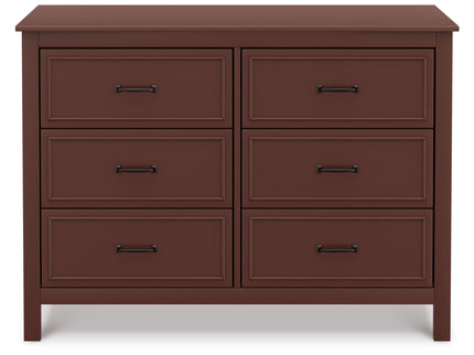 M12826CR,DaVinci,Charlie 6-Drawer Double Dresser in Crimson