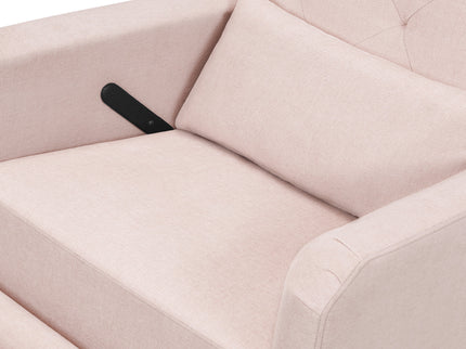 M22487PBPEW,DaVinci,Everly Recliner in Performance Pale Blush Pink Eco-Weave