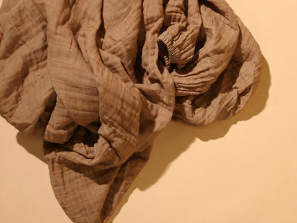 T29536BTS,Babyletto,Burnt Sienna Muslin Mini Crib Sheet in GOTS Certified Organic Cotton