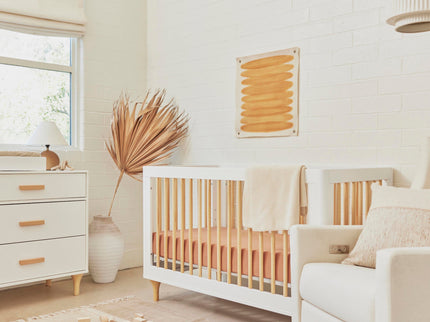 M9001WN,Babyletto,Lolly 3-in-1 Convertible Crib w/Toddler Bed Conversion Kit in White/Natural