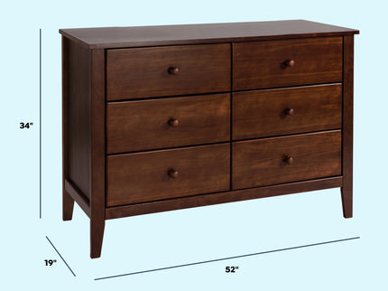 F11526Q,Carter's,Morgan 6-Drawer Double Dresser in Espresso Finish