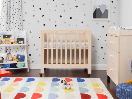 M6698NX,Babyletto,Origami Mini Crib in Washed Natural