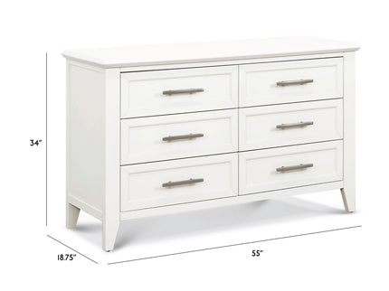 B14416RW,Monogram by Namesake,Beckett 6-Drawer Dresser in Warm White