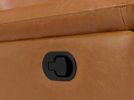 M24387VTL,DaVinci,Suzy Swivel Recliner in Vegan Tan Leather