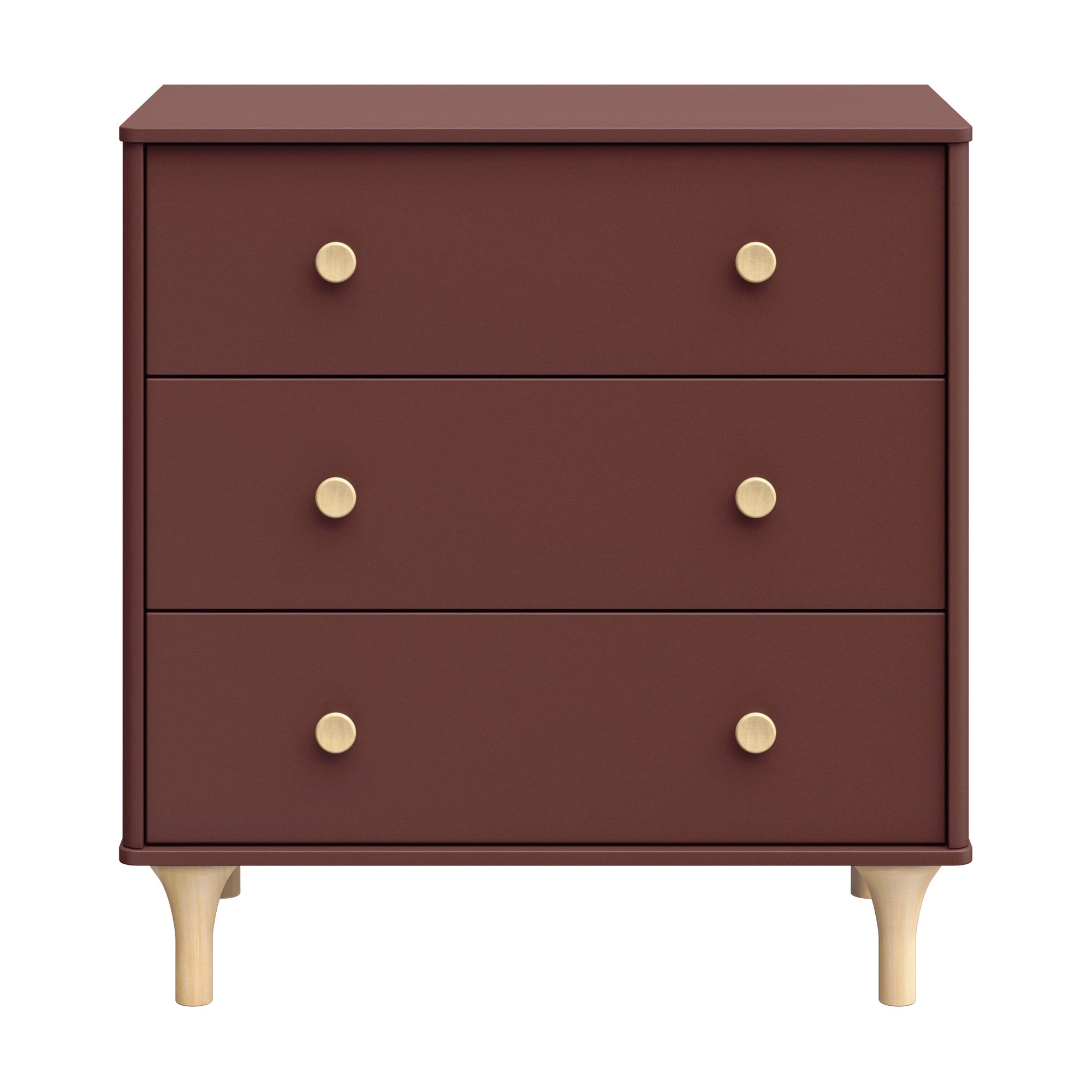 M9023CRN,Babyletto,Lolly 3-Drawer Changer Dresser w/Removable Changing Tray in Crimson/Natural