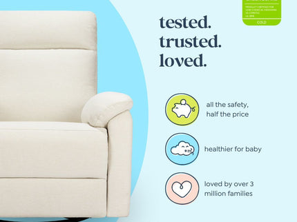 M24387VN,DaVinci,Suzy Swivel Recliner in Vanilla