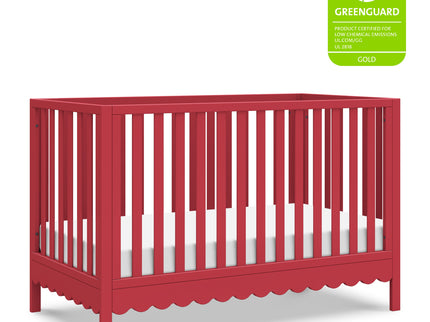 M27801TRD,DaVinci,Sammy Scallop 4-in-1 Convertible Crib in Strawberry Red