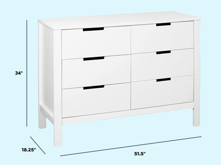 F11926W,Carter's,Colby 6-Drawer Double Dresser in White