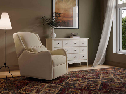 M27787PIEB,Namesake,Devon Recliner and Swivel Glider in Performance Ivory Eco-Basketweave