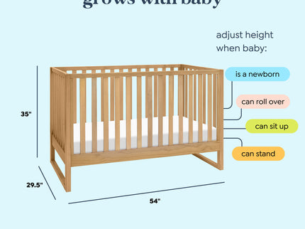 M25001HY,DaVinci,Hunter 3-in-1 Convertible Crib in Honey