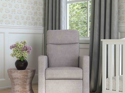 M19787MIG,DaVinci,Gabby Pillowback Swivel Glider in Misty Grey