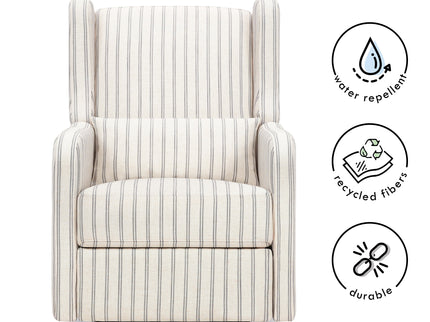 F19587PCDS,Carter's,Arlo Recliner and Swivel Glider in Performance Charcoal Double Stripe Linen