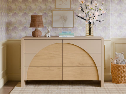 M30216TPESH,Babyletto,Moab 6-Drawer Assembled Dresser in Taupe/Ash